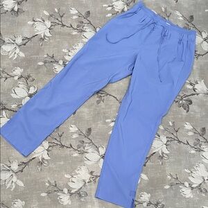 Koi Tech Scrub Pants M Regular True Ceil Blue Straight Leg Stretch